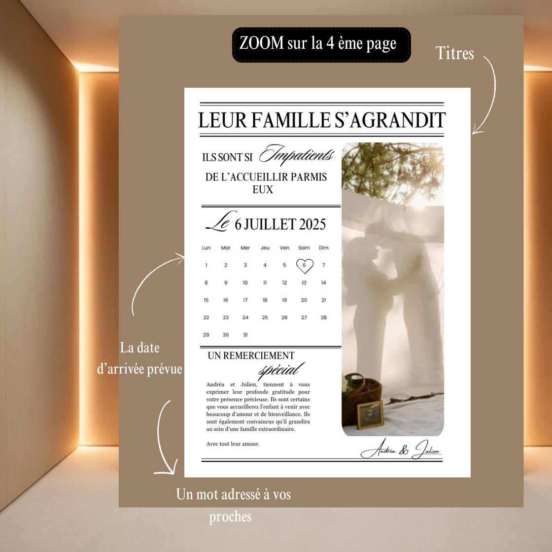 Journal annonciateur de grossesse